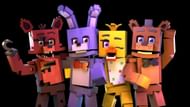 The characters of FNAF depicted in Minecraft (Image via Pinterest)